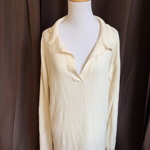 Djerf Avenue Cream Long Sleeve Dress